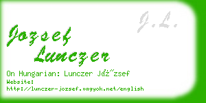 jozsef lunczer business card